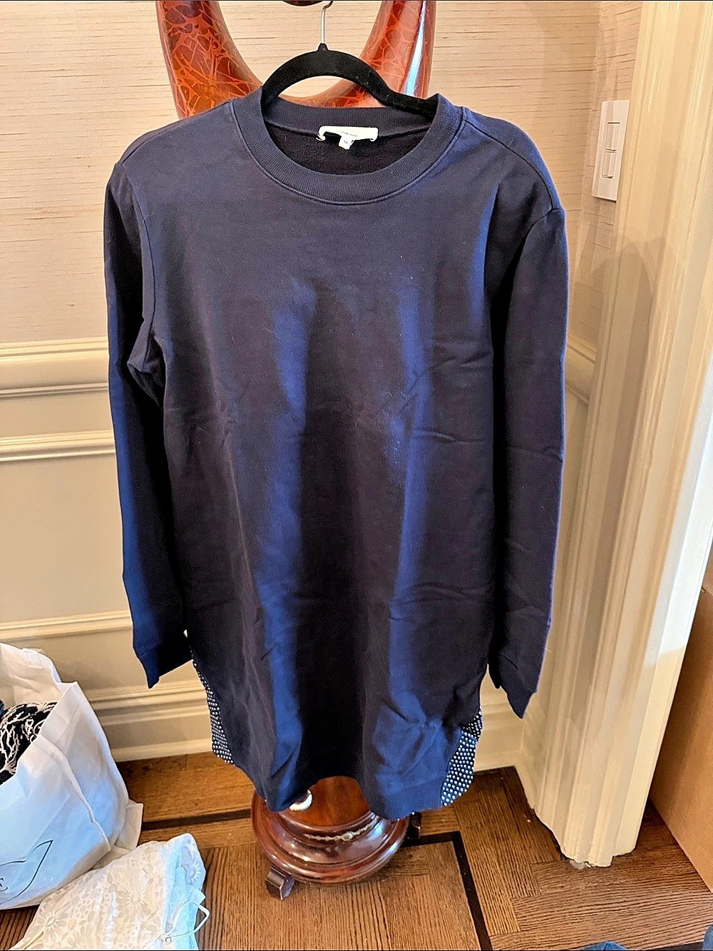 CluToo Long Sleeve Mini Dress in Blue Size Medium